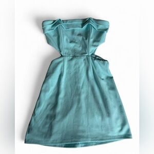 Lucy in the Sky Light Blue Kammie Crepe Corset Cutout Dress